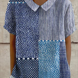 Alina - Camisa de Estampado Patchwork