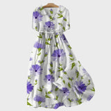 Vestido Lavanda con Estampado Floral
