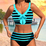 Laura - Bikini de Rayas con Cintura Alta