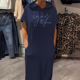 Sásquia - Vestido Casual con Capucha