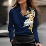 Inês - Blusa de Satén Elegante con Escote Delicado
