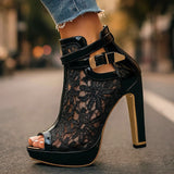Liliana - Tacones con Detalles de Encaje