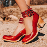 Ginevra - Tacones Altos con Múltiples Tiras y Suela Gruesa