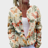 Carolina - Cárdigan Floral de Otoño Elegante