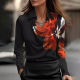 Inês - Blusa de Satén Elegante con Escote Sutil