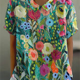 Diana - Camisa Floral con Diseño Acuarelado