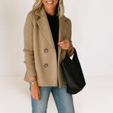 Marta - Abrigo Chic con Mangas de Tela