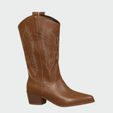 Botas de vaquero de cuero occidental