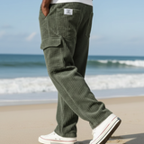 Enzo - Pantalones de Pana para Hombre con Cintura Ajustable