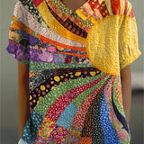 Mel - Sunburst Patchwork Shirt