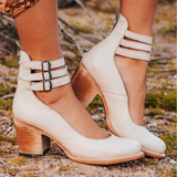 Ginevra - Tacones Altos con Múltiples Tiras y Suela Gruesa