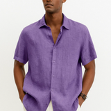 Camisa de Botón con Cuello Abierto