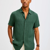 Camisa de Botón con Cuello Abierto