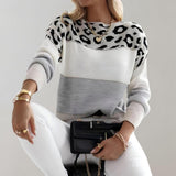 Júlia - Camisola Casual com Estampa de Leopardo