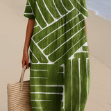 Eira - Vestido Verde con Diseño Geométrico