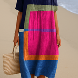 Isadora - Vestido de Colores Vibrantes en Bloques