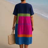 Isadora - Vestido con Vibrantes Bloques de Color