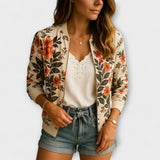 Andreia - Elegante Chaqueta Bomber con Estampado Floral