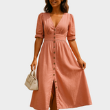 Vestido de mezclilla con cierre de botones