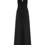 Velina - Vestido de satén con detalles de encaje