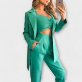 Selina - Conjunto de Blazer de Tres Piezas