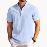 Camisa Henley de Botones Cortos