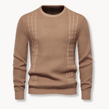 João - Suéter de Tricô em Estilo Patchwork