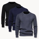 João - Suéter de Tricô em Estilo Patchwork