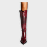 Botas Elegantes con Diseño de Crocodrilo y Tacón