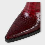 Botas Elegantes con Diseño de Crocodrilo y Tacón