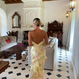 Julieta - Vestido Largo con Detalles de Volantes