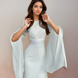 Isabela - Largo Vestido de Satén