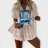 Ana - Conjunto de Verano con Estampado de Sardinas