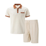 Waffle Knit Polo Set