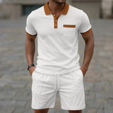 Waffle Knit Polo Set