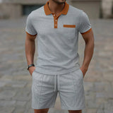 Waffle Knit Polo Set