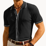 Camisa Polo de Manga Corta con Tejido Transpirable