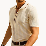 Camisa Polo de Manga Corta con Tejido Transpirable