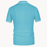 Camisa Polo de Manga Corta con Tejido Transpirable
