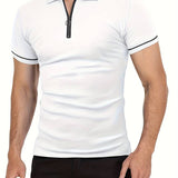 Polo con Cuello de Cremallera y Tejido Transpirable