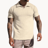 Polera de Fibras Teñidas con Cuello Johnny