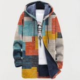 Chaqueta de diseño geométrico en colores vibrantes