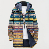 Chaqueta con diseño tribal en ondas