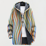 Chaqueta de rayas onduladas