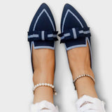 Zapatos planos para mujer con diseño de lazo