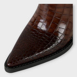 Botas Elegantes con Diseño de Crocodrilo y Tacón