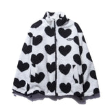 Cecília - Abrigo Reversible con Diseño de Corazones