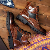Afonso - Botas de Cuero de Cocodrilo Auténtico