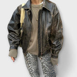 Chandra - Jeans Vintage con Estampado de Leopardo