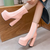 Carina - Botas de plataforma alta con estilo y seguridad